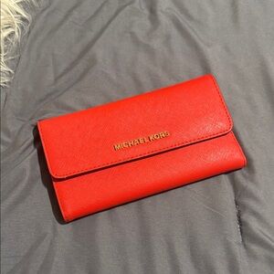 Michael Kors Bold Red Wallet